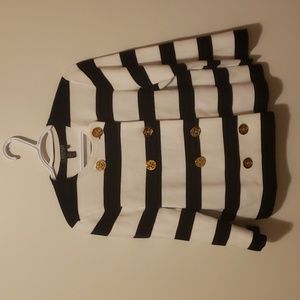 Lauren Ralph Lauren blue white stripe suit jacket size PL.